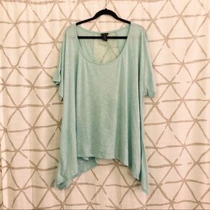 Torrid Mint Shark-bite Blouse